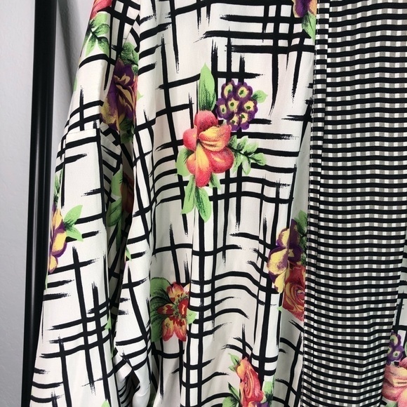 vintage Victoria’s Secret Gold Label Floral Crosshatch Kimono Robe - Picture 6 of 7